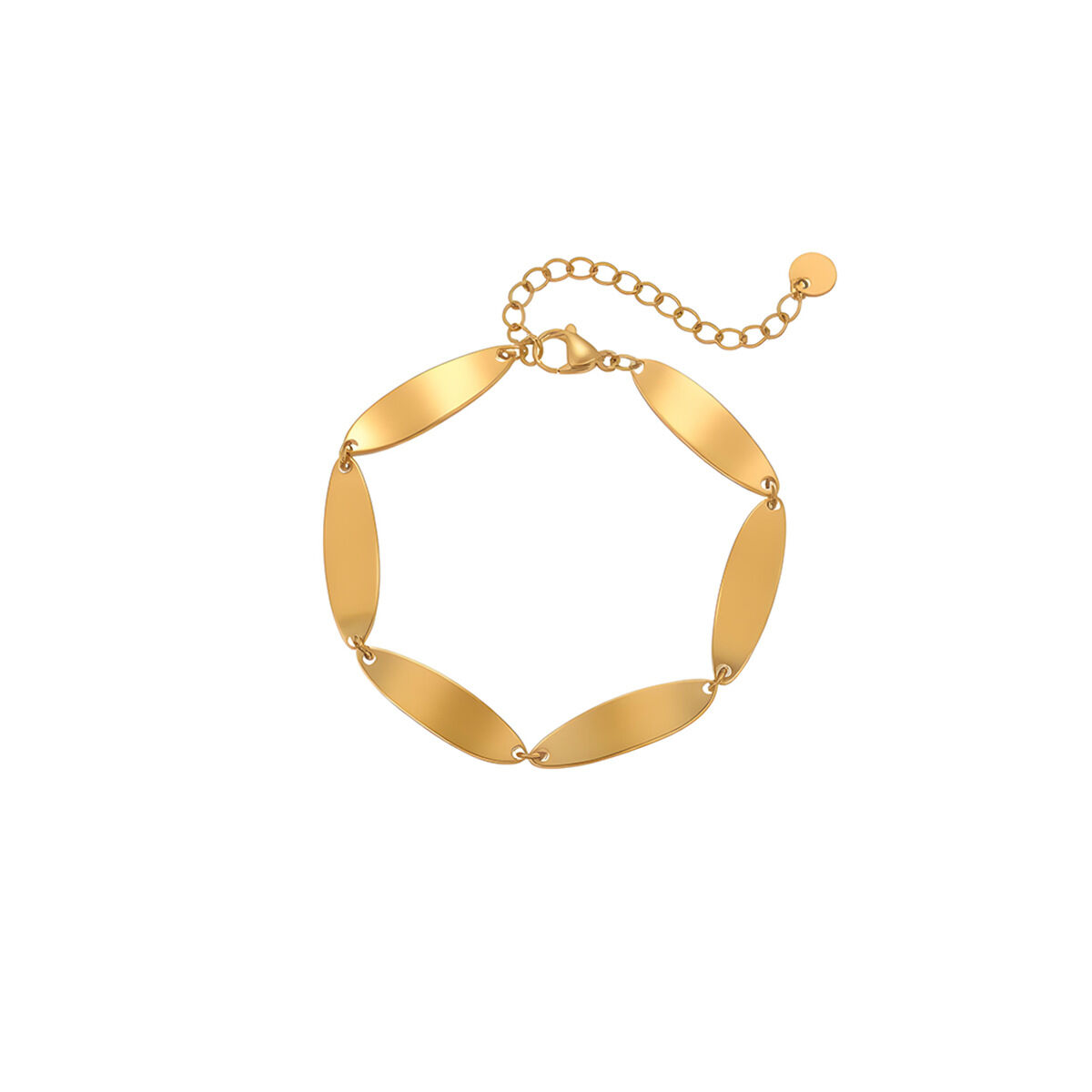 18 Karat Gold, unregelmäßige Schildkrötenform, wasserdichtes Damenarmband aus Edelstahl h5 Bild5