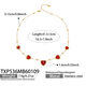 Txp536 - Red Glass Stone Necklace 41.5+5Cm Picture4