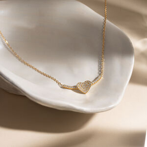 Romantic Heart Stainless Steel Waterproof&Anti-tarnish Gold Color Women's Pendant Necklaces h5 Picture3