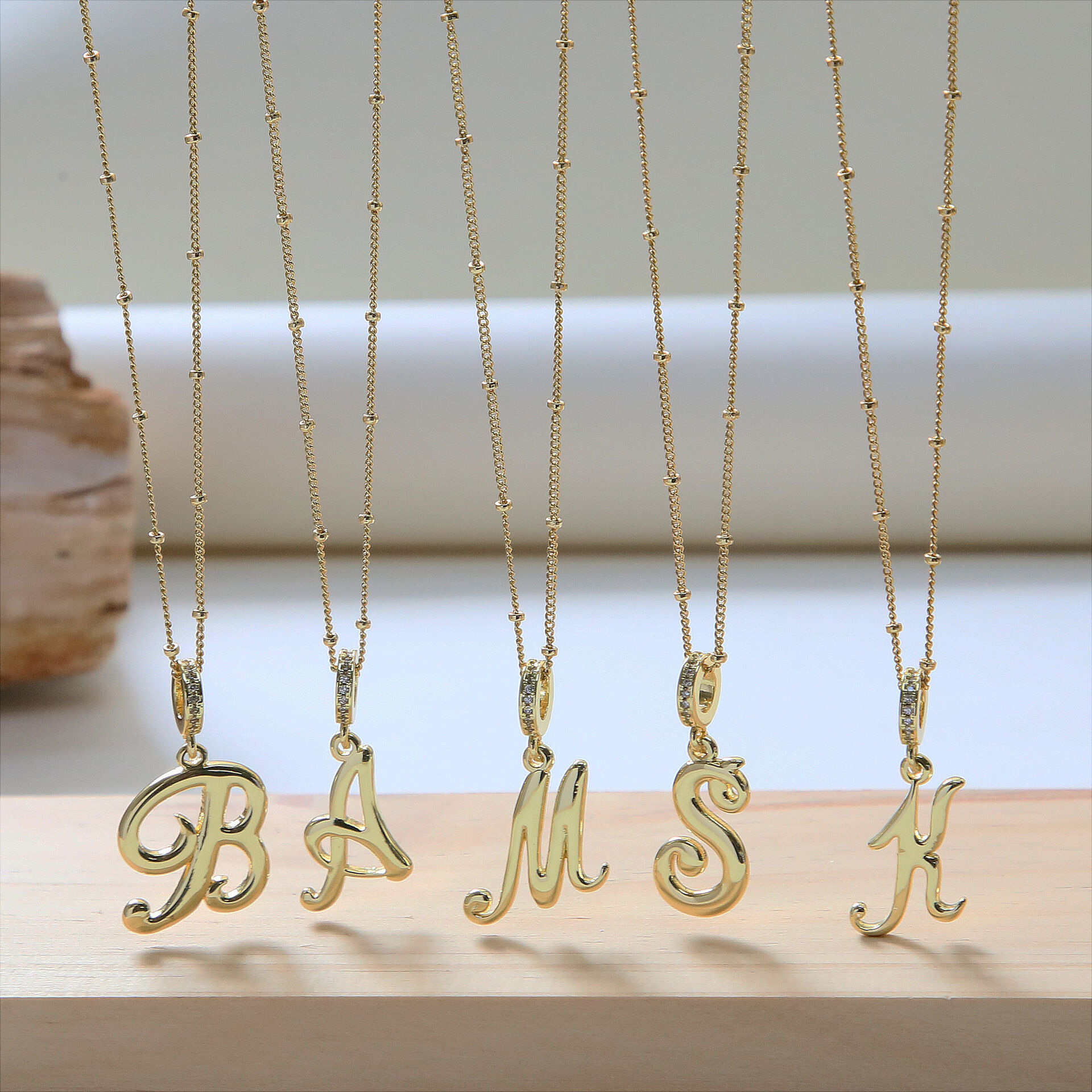 Exquisite Letter Copper Women's Pendant Necklaces Picture2
