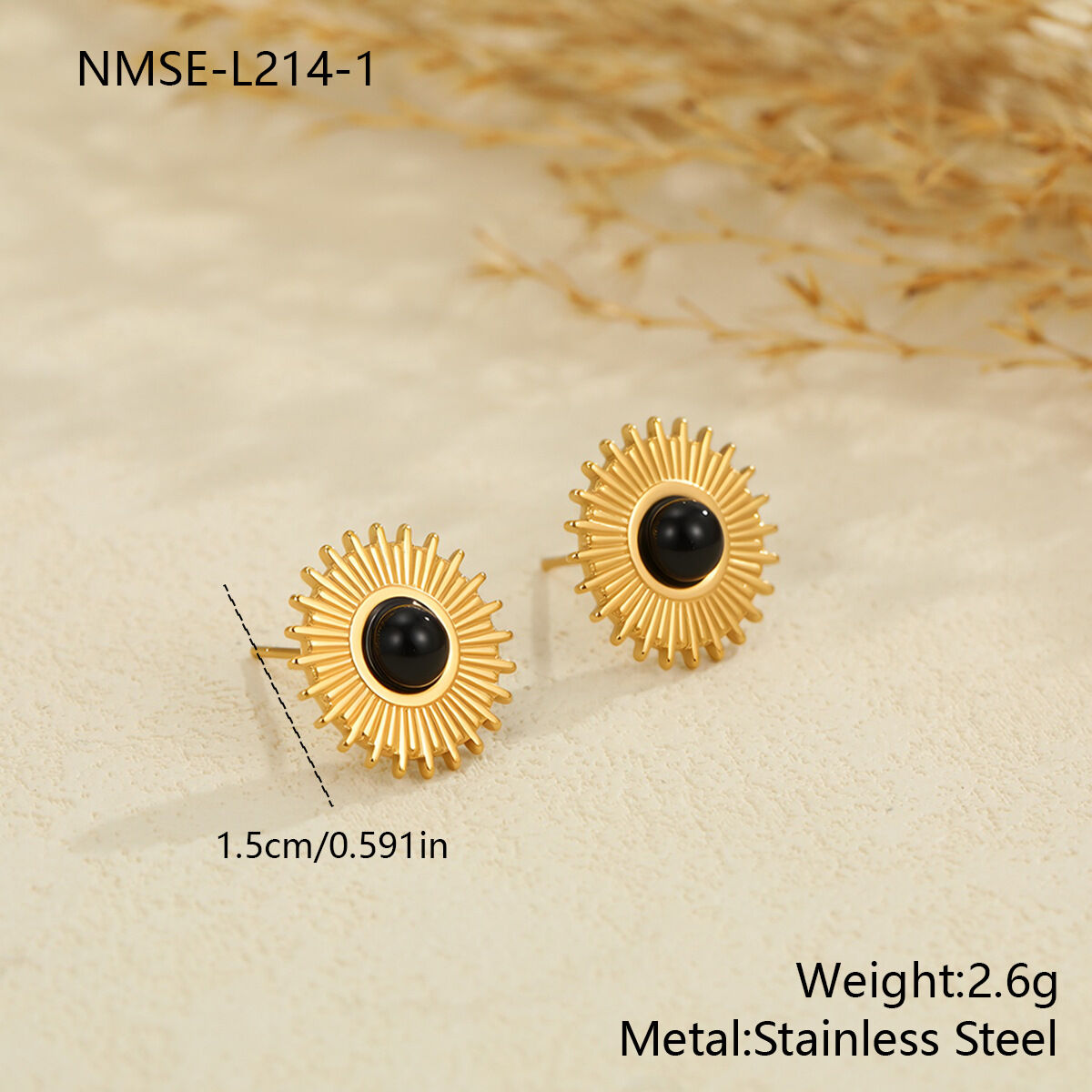 18K Gold Daily Irregular Shape  Circle Starfish Mixed Gold Color And Silver Colors Stainless Steel Waterproof   Gold Color  Women's Stud Earrings h5 