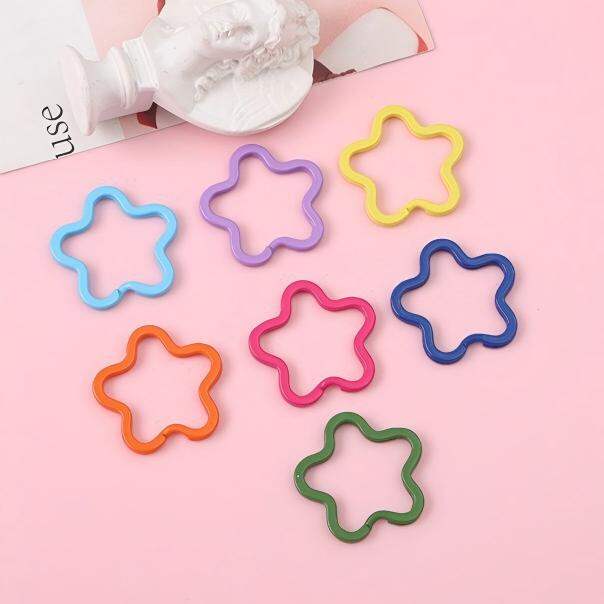Sweet Flower DIY Alloy Women's Charms Keychain 2