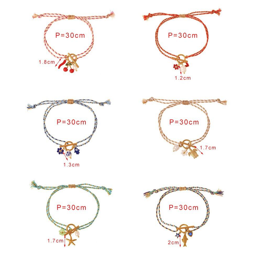 Stainless Steel Waterproof Charms Weave Double-layer Braided Bracelets Picture3