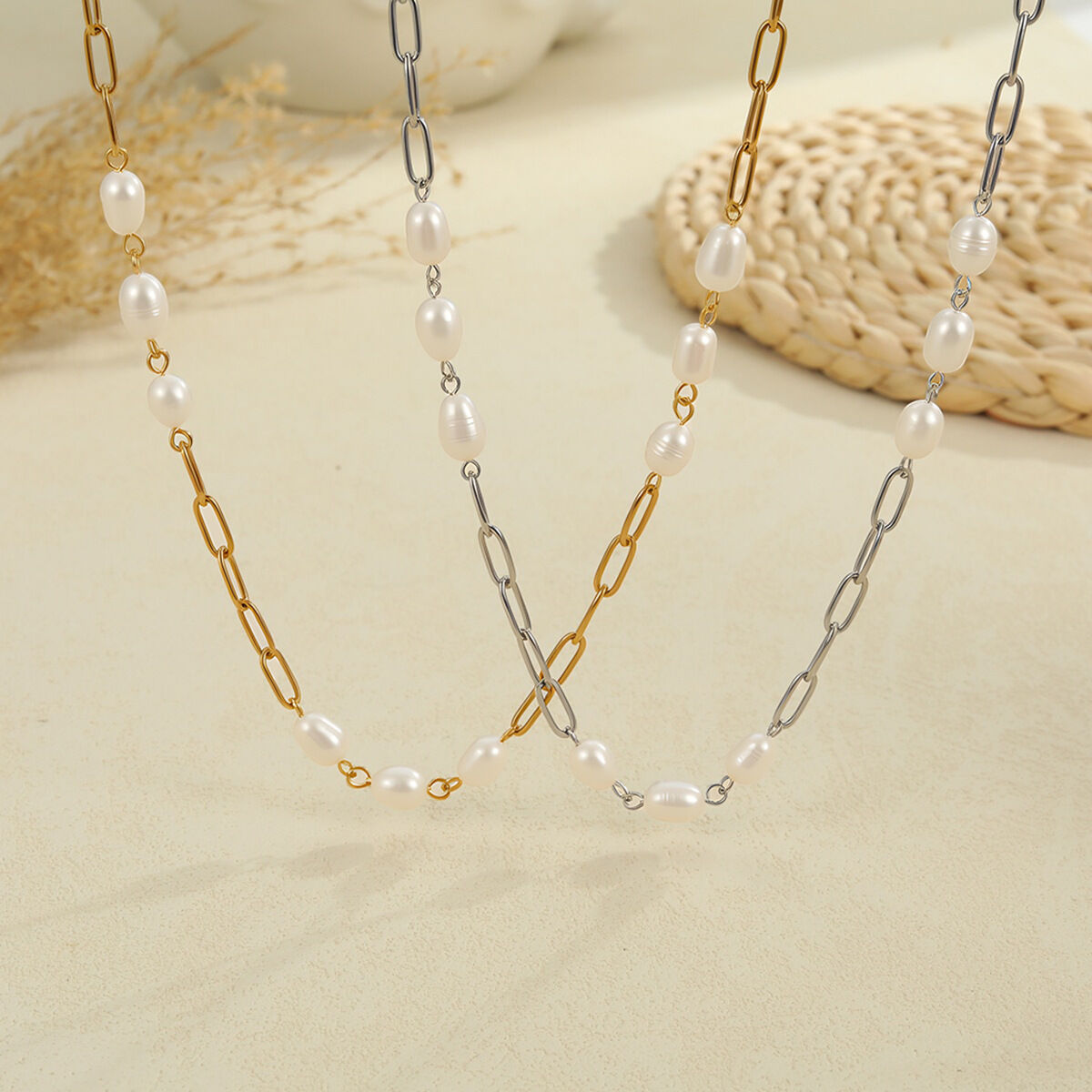 Simple Series Sweet Chain Stainless Steel Waterproof   Gold Color  Women's Long Necklaces Picture2
