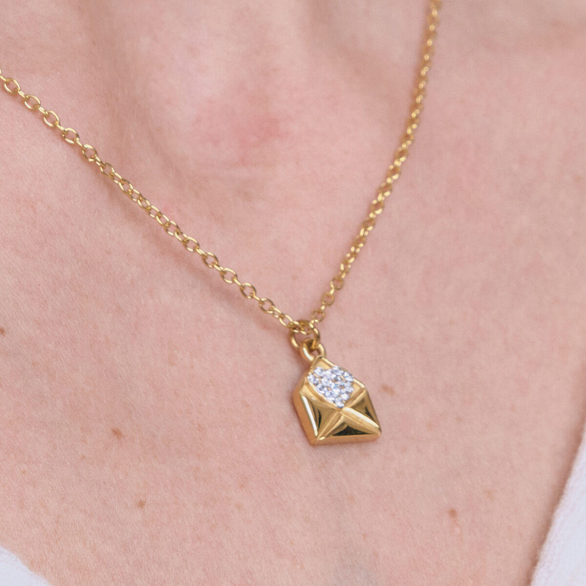 Romantic Envelope Heart Stainless Steel Waterproof Gold Color Women's Jewelry Sets h5Picture5