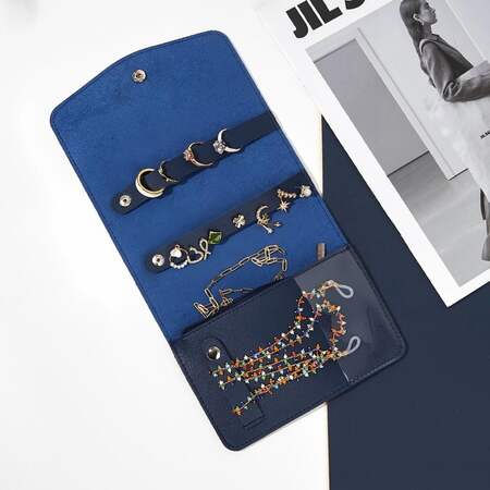 Classic Functional Solid Color Pvc Women's Jewelry boxes