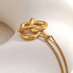 Heart Shape Stainless Steel Waterproof Gold Color Pendant Necklace h5 Picture3