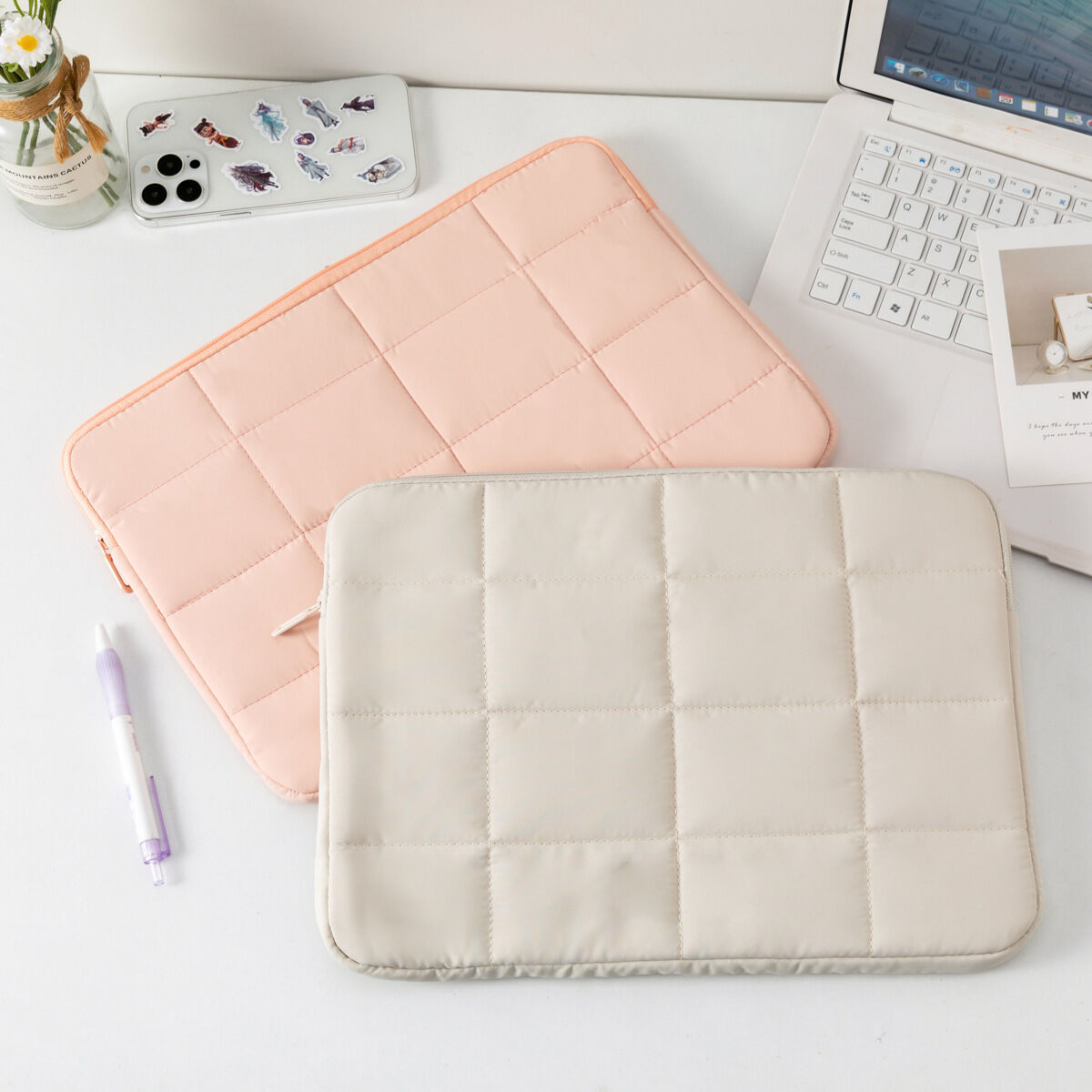 Simple Solid Color Laptop Bag Picture4
