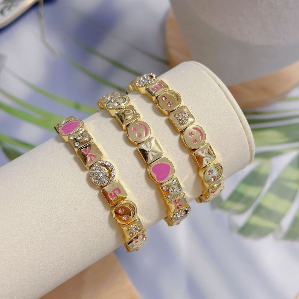 Geometric Heart Number Copper Women's Chain Bracelets h5Picture4