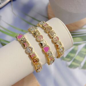 Geometric Heart Number Copper Women's Chain Bracelets h5 Picture4