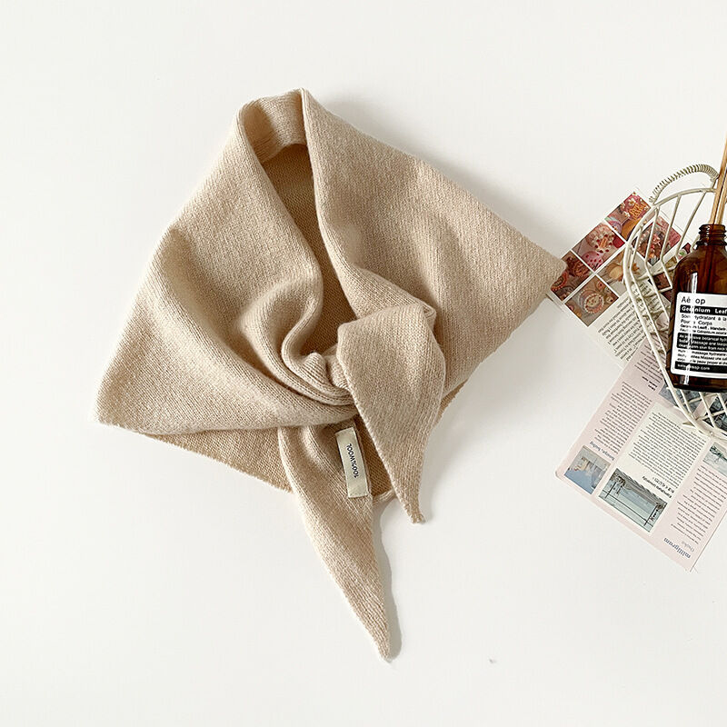 Lässige, Einfarbige Winterschals Aus Wolle Der Simple Series Für Damen