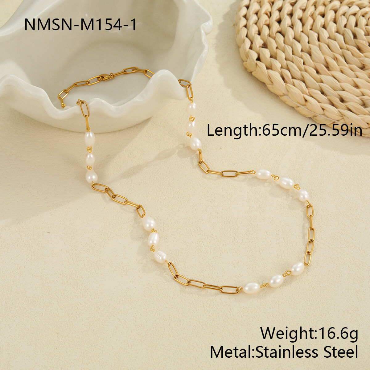 Simple Series Sweet Chain Stainless Steel Waterproof   Gold Color  Women's Long Necklaces h5 