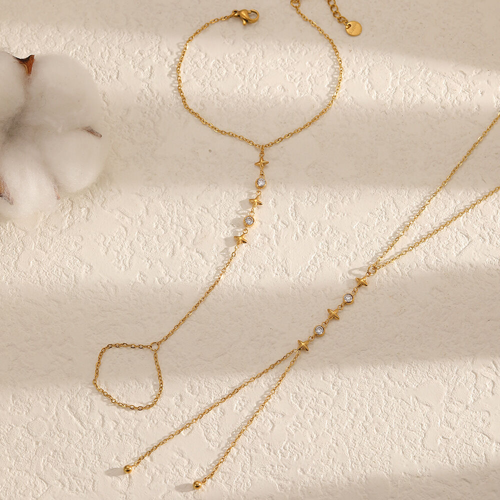 Luxurious Stainless Steel Waterproof Gold Color Women's Pendant Necklaces Picture3
