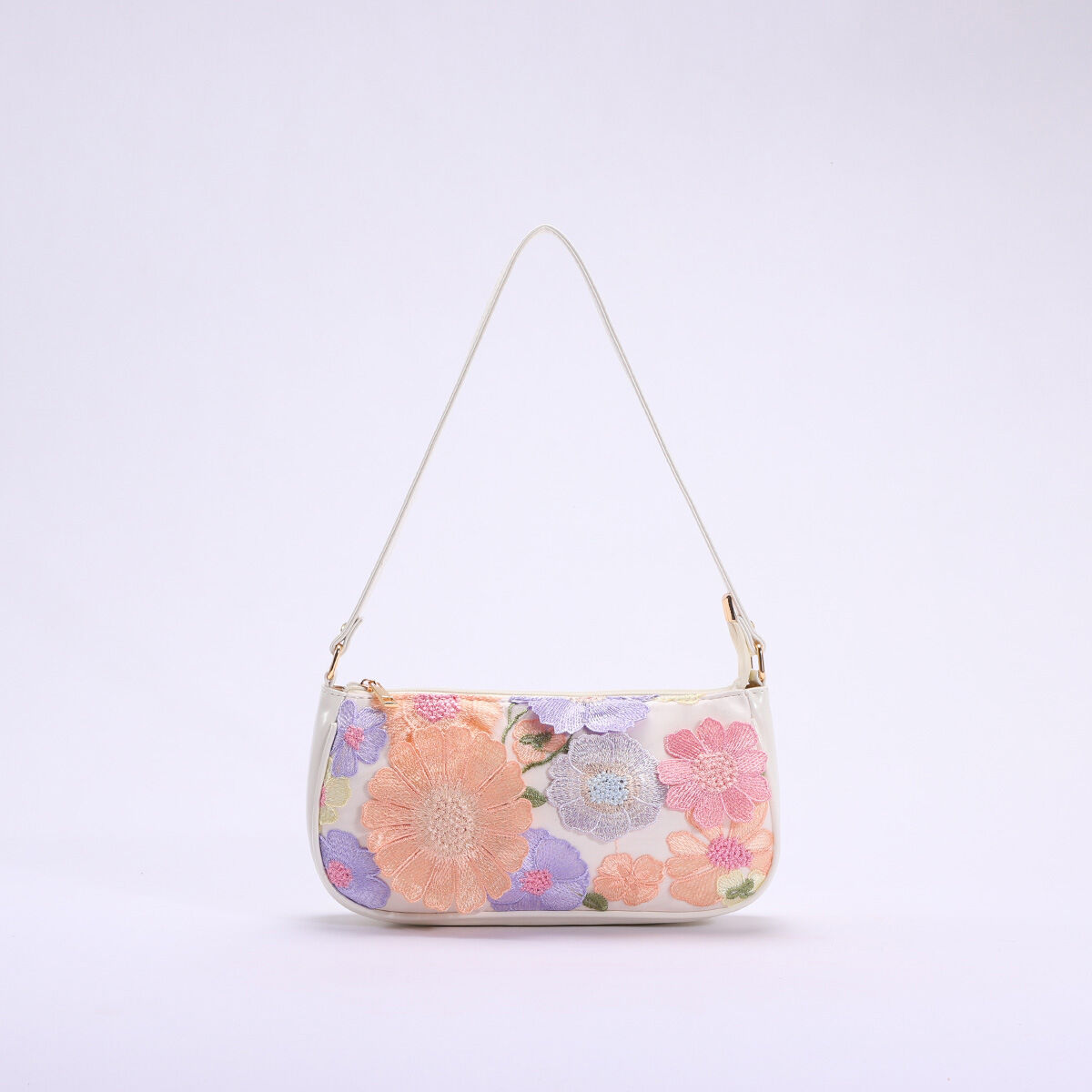 Romantic Sweet 3D Flower Pu Women's Shoulder Bags(flower patterns are cut randomly)