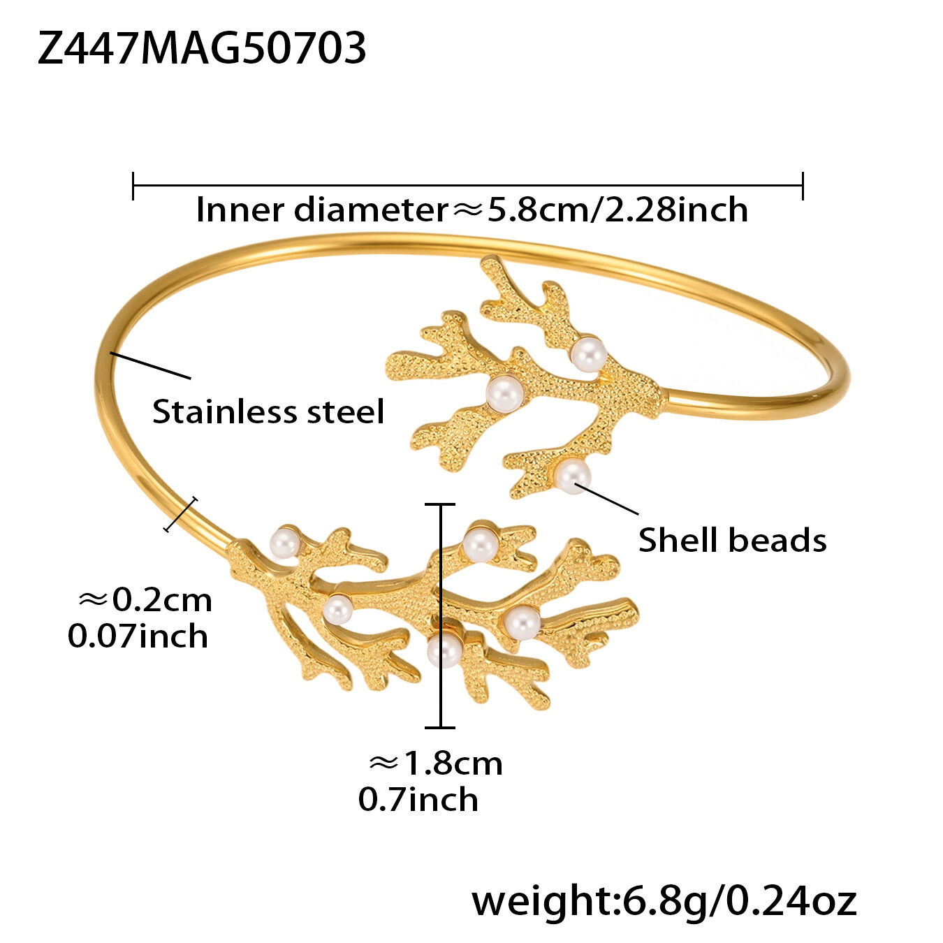 Z447-Gold Zircon Bracelet Picture6