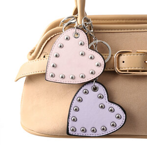 Romantic Colorful Heart Rivet PU Women's Bag Charms h5 Picture4