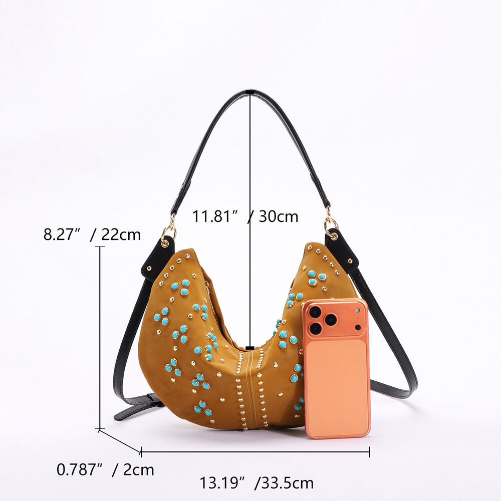 Luxurious Series Casual Rivet Pu Women's Shoulder Bags h5Picture4