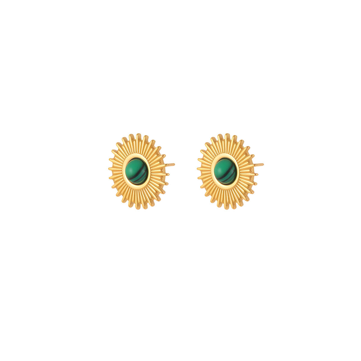 18K Gold Daily Irregular Shape  Circle Starfish Mixed Gold Color And Silver Colors Stainless Steel Waterproof   Gold Color  Women's Stud Earrings h5 Picture5