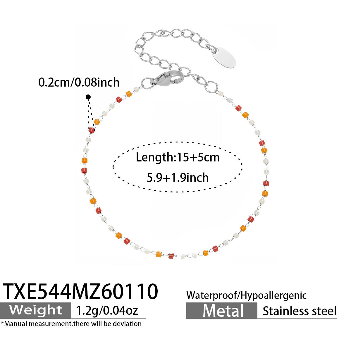 Txe544 - Steel Bracelet 16+5Cm Picture7