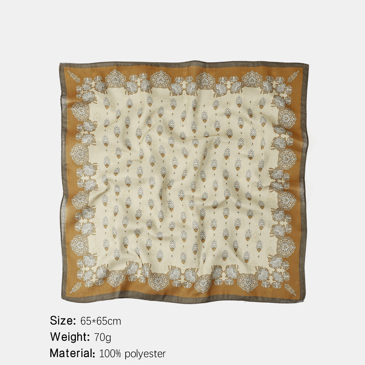 Retro Flower Polyester Bandana 