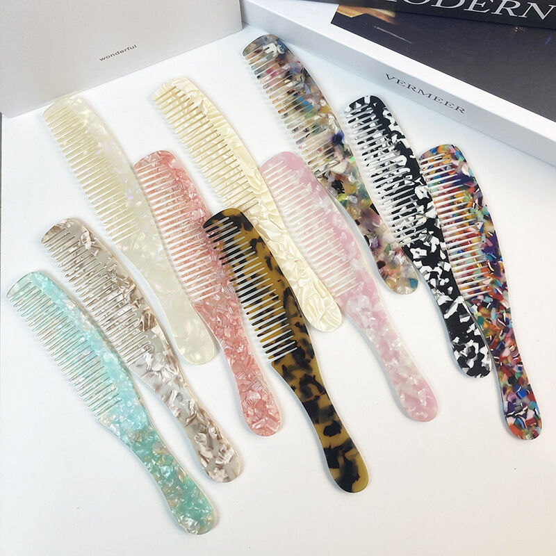 Vintage Colorful Acetate Handle Comb