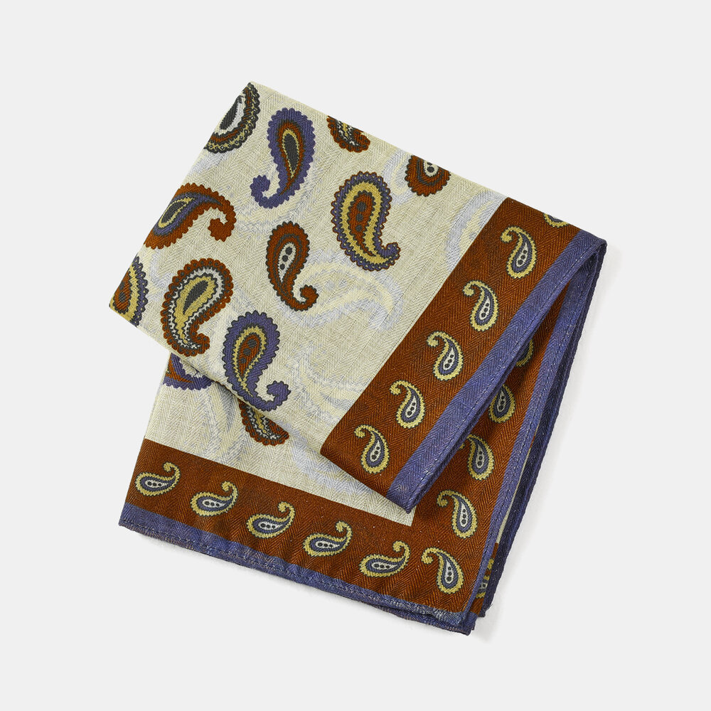 Retro Paisley Pattern Polyester Bandana h5Picture4