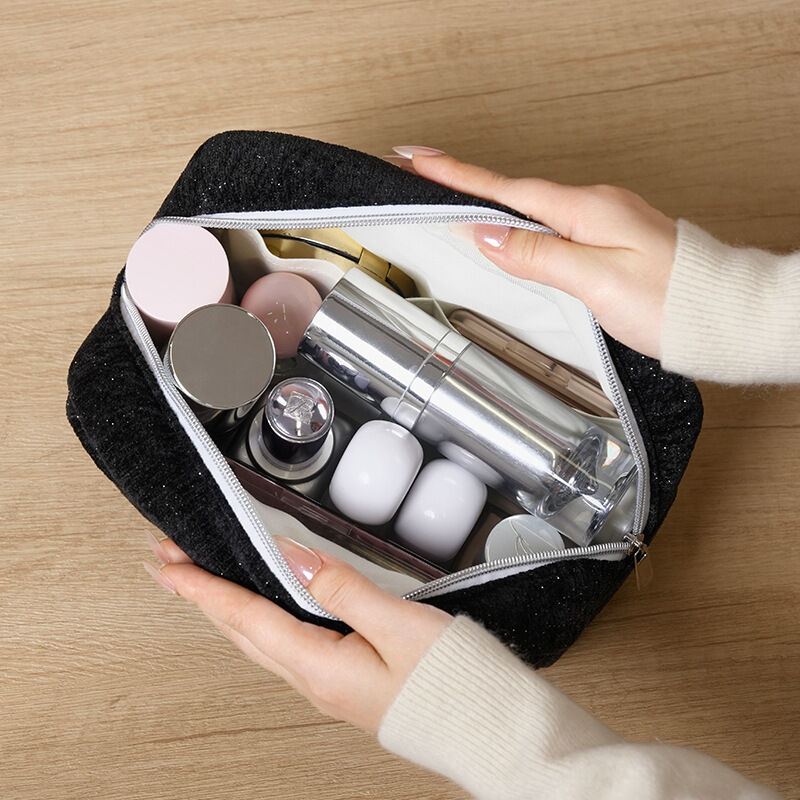 Simple Solid Color Makeup Bag Picture4