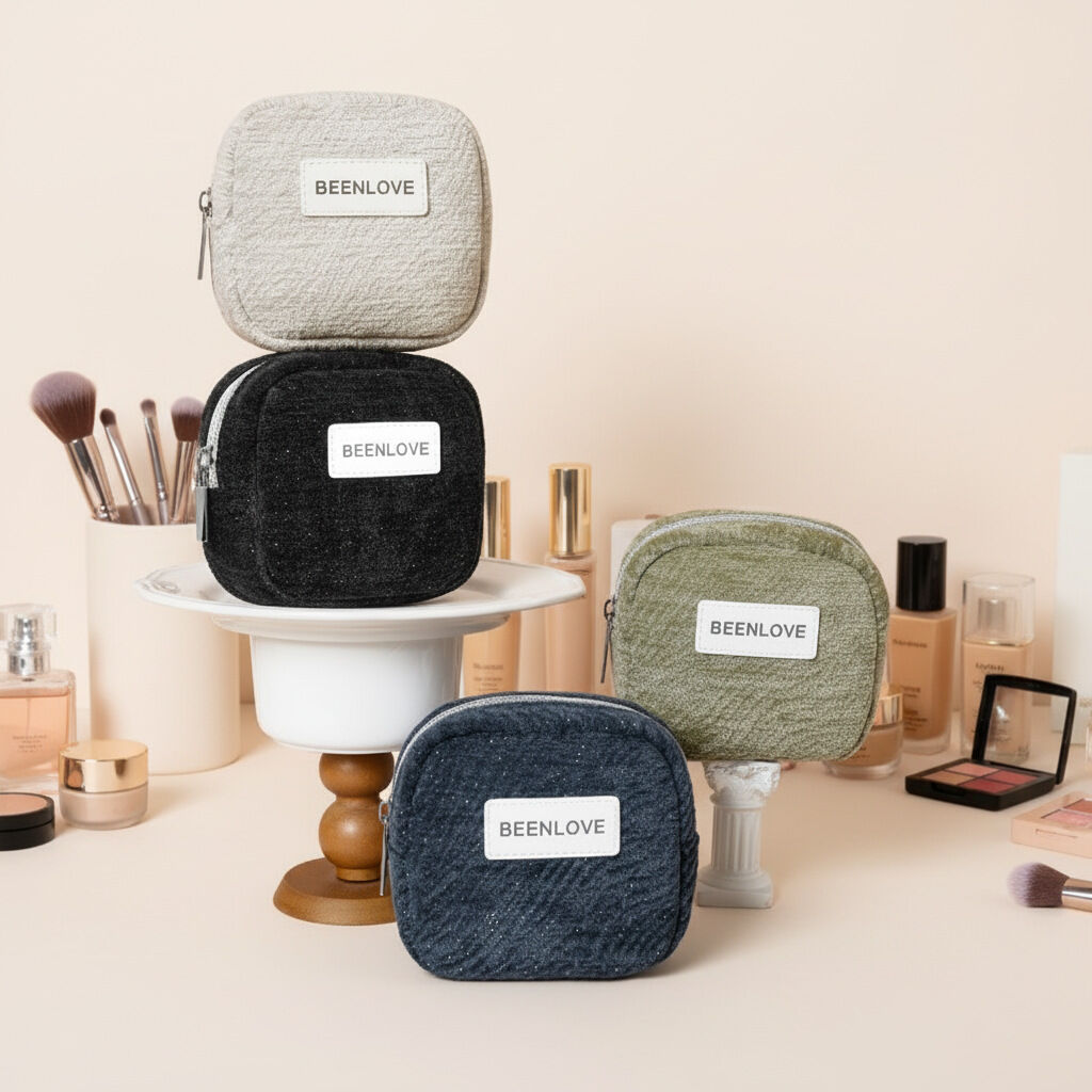 Eenvoudig, effen mini make-up tasje