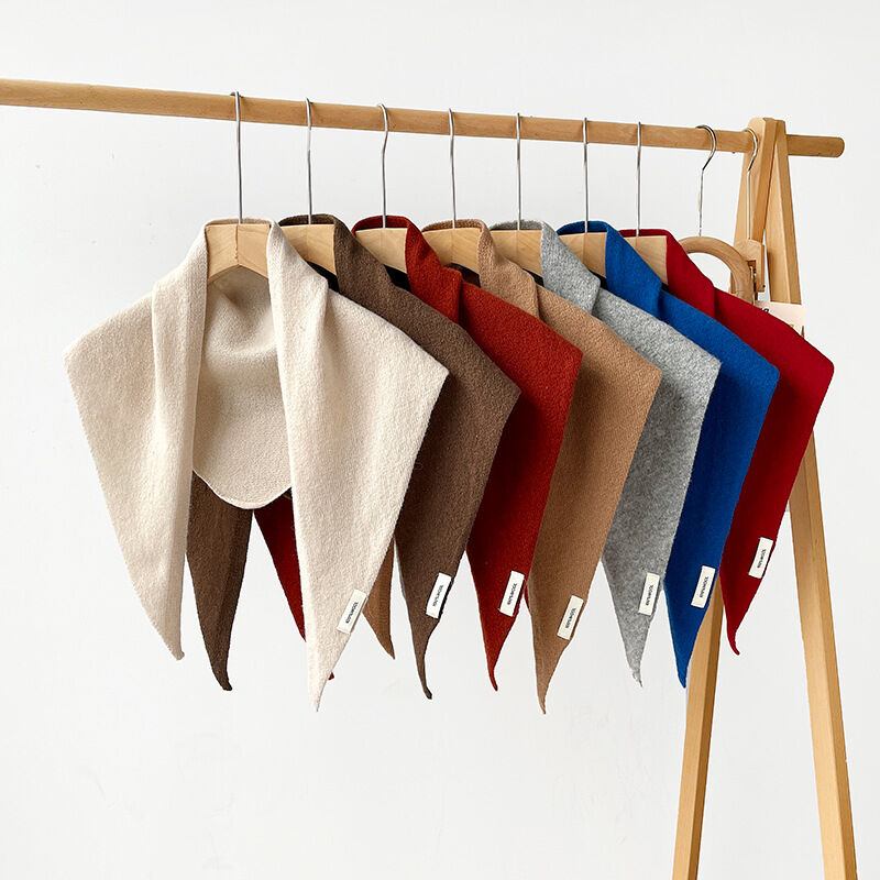 Lässige, Einfarbige Winterschals Aus Wolle Der Simple Series Für Damen 2