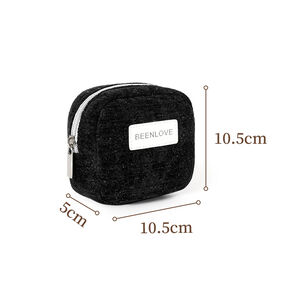 Simple Solid Color Mini Makeup Bag h5