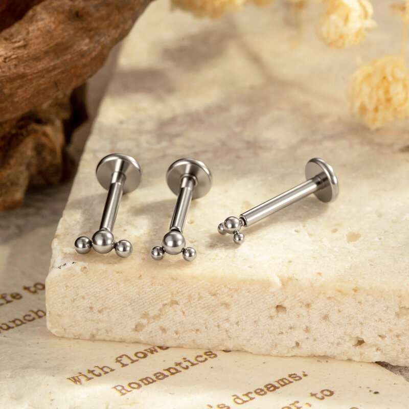 Simple Ball ASTM F136 Titanium Alloy Gold Color Women's Piercing Earrings Picture6