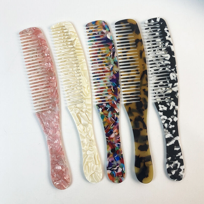 Vintage Colorful Acetate Handle Comb 2