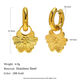 Oil-pressed flower earrings - gold