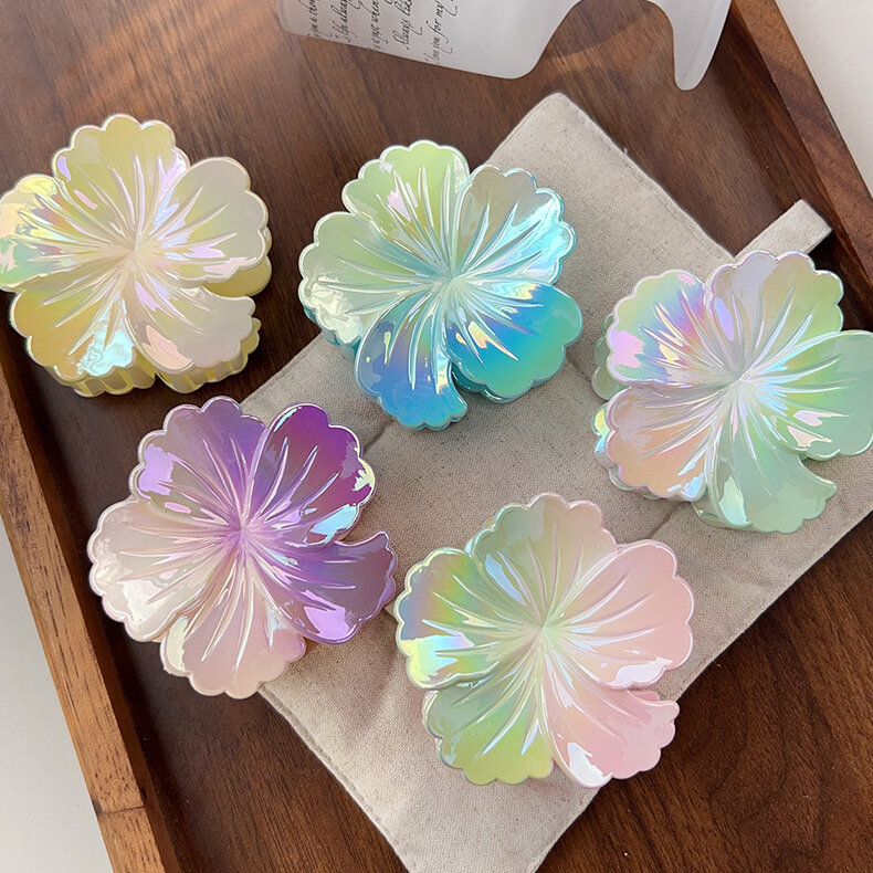 Romantic Series Daily Flower Pvc Women's Hair Claws h5 Picture3