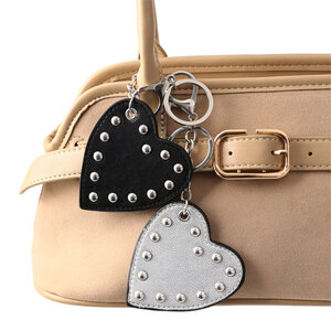 Romantic Colorful Heart Rivet PU Women's Bag Charms h5 Picture3