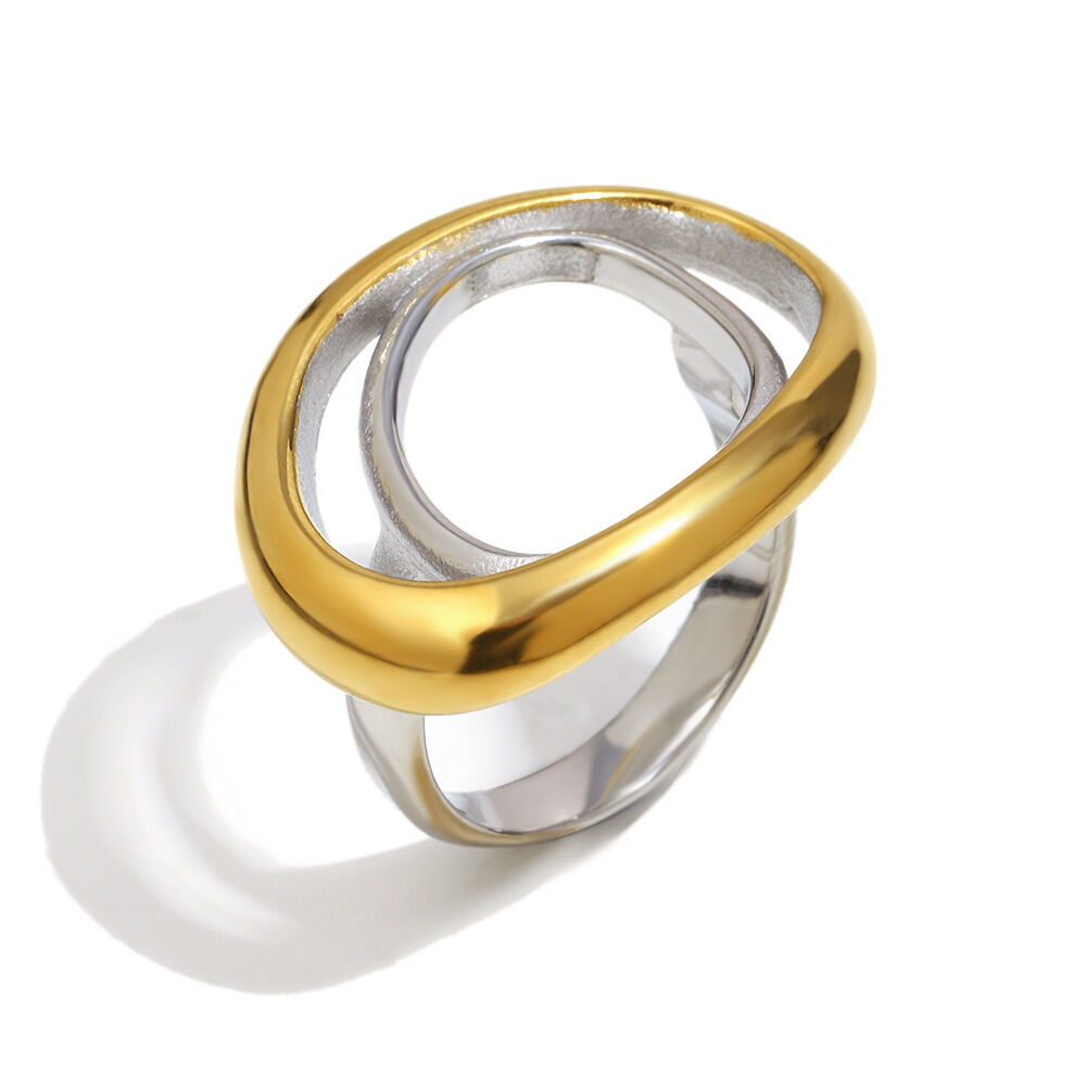 Double-Ring Oval Ring - Two Colors/Number 7 Picture2
