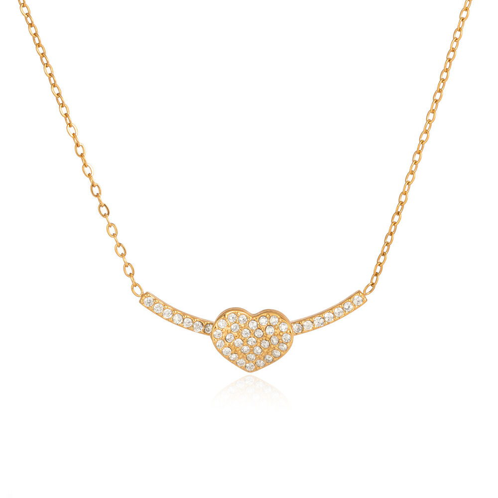 Romantic Heart Stainless Steel Waterproof&Anti-tarnish Gold Color Women's Pendant Necklaces