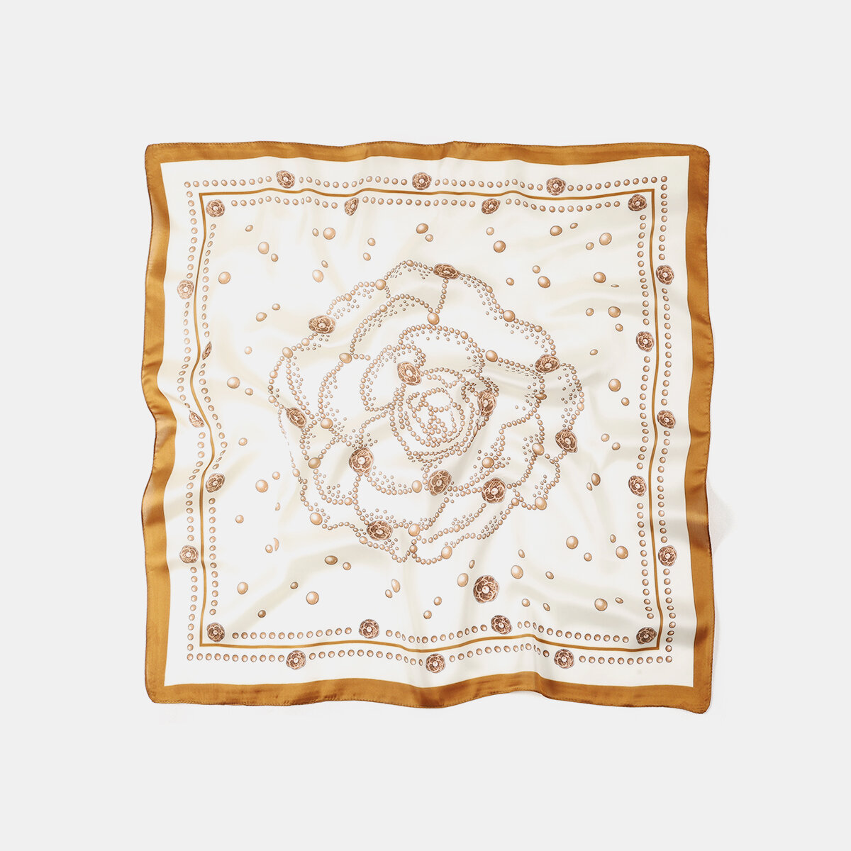 Romantic Rose Imitated Silk Fabric Bandana