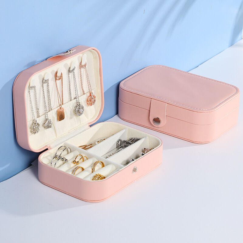 Simple Series Retro Solid Color Pu Jewelry Boxes