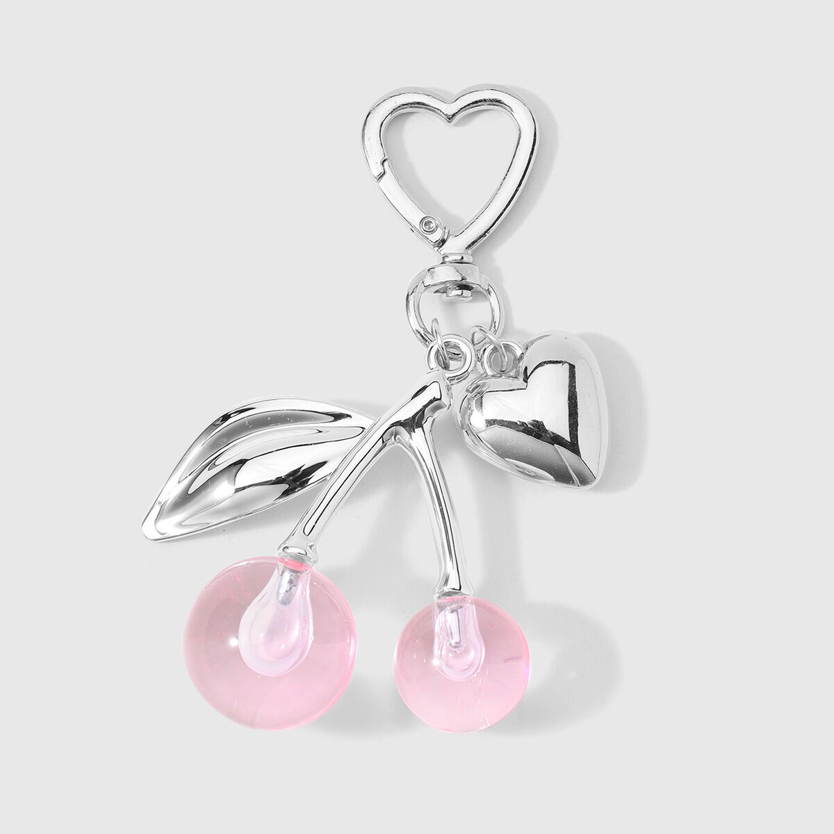 Daily Resin Cherry Silver Color Women's Bag Charms h5 