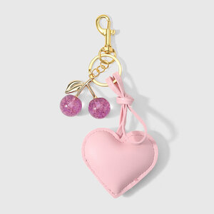 Classic Heart Solid Color Cherry Resin Women's Bag Charms h5 Picture4