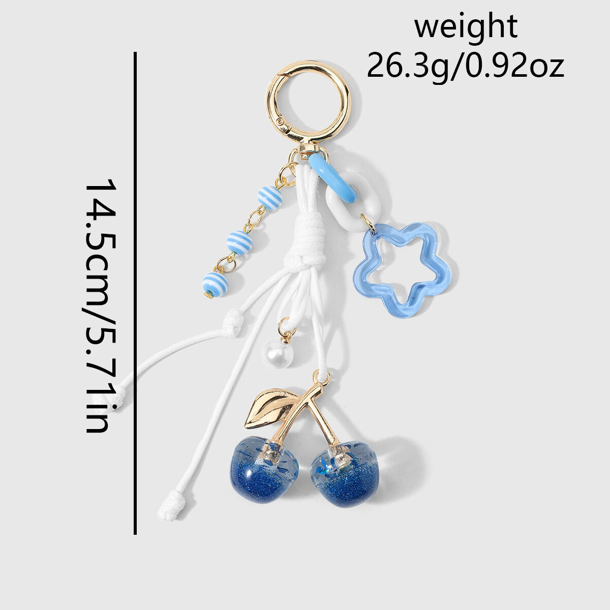 Delicate Heart Star Cherry Strawberry Resin Women's Bag Charms h5 Picture2