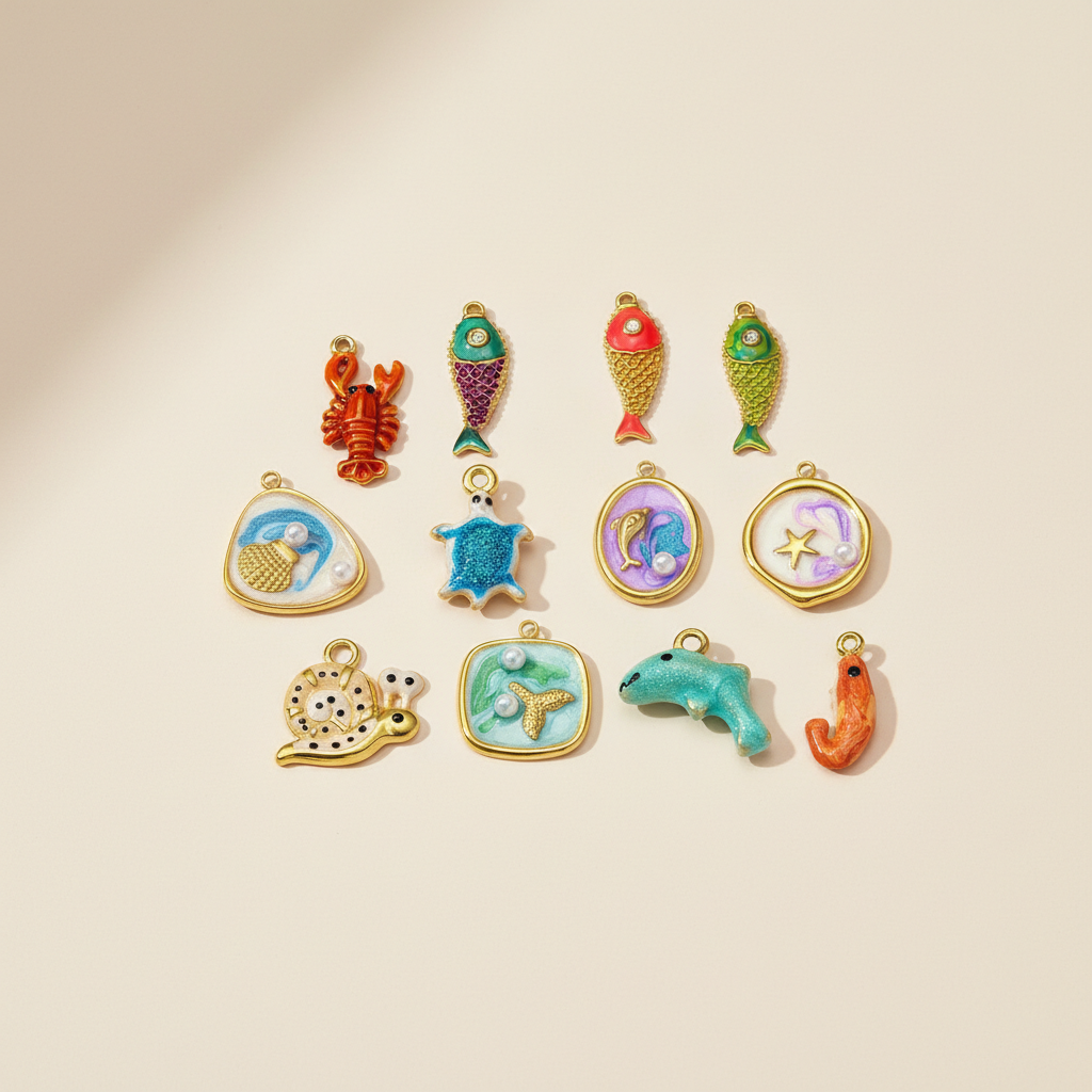 1 Piece Simple Series DIY Fish Stainless Steel Waterproof Gold Color Women's Pendants