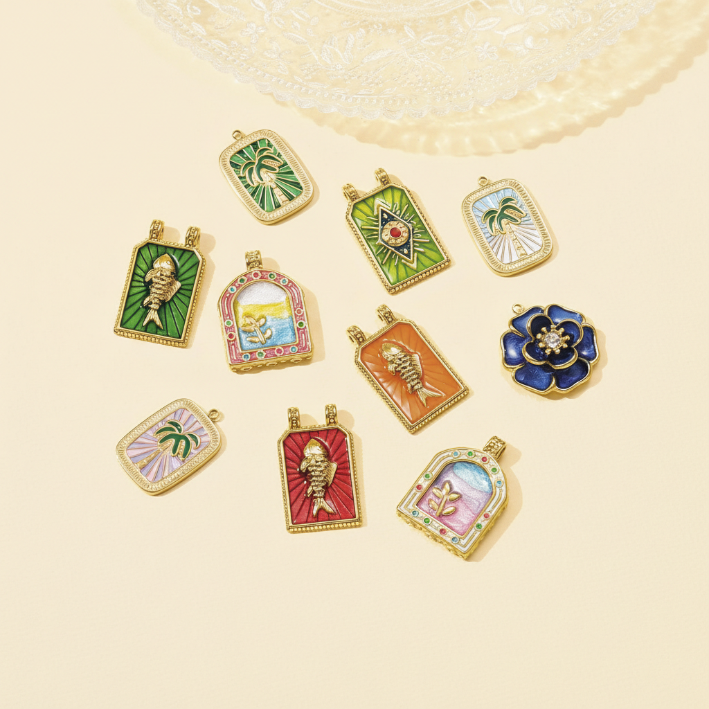 1 Piece Classic Tarot Stainless Steel Waterproof Women's Pendants h5 Picture3