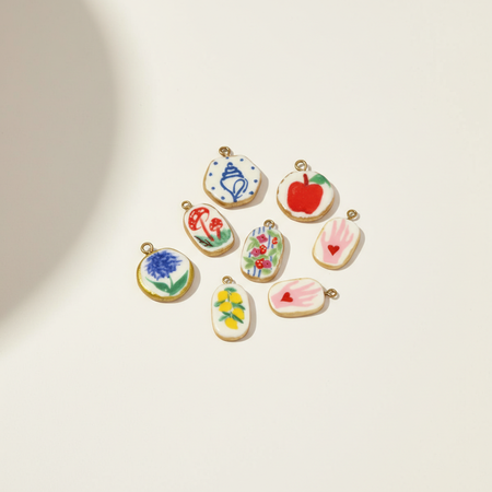 Designable Elegant Flower Ceramics Women's Pendants 2