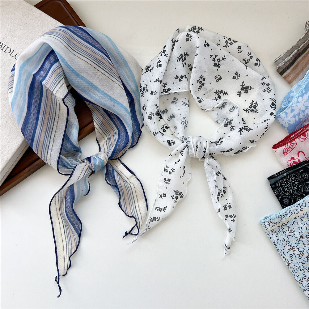 Summer Flower Polka Dots Polyester Women's Summer Scarves 2