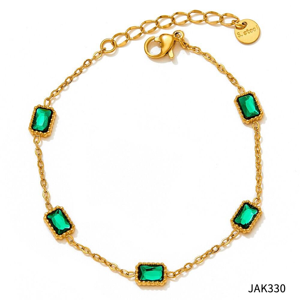 Green Zirconium Gold Anklet A330 Picture2