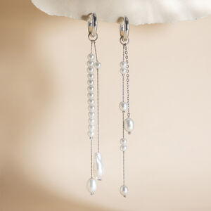 Classic Silky Beads Stainless Steel Waterproof&Anti-tarnish Women's Beads Earrings h5 Picture3