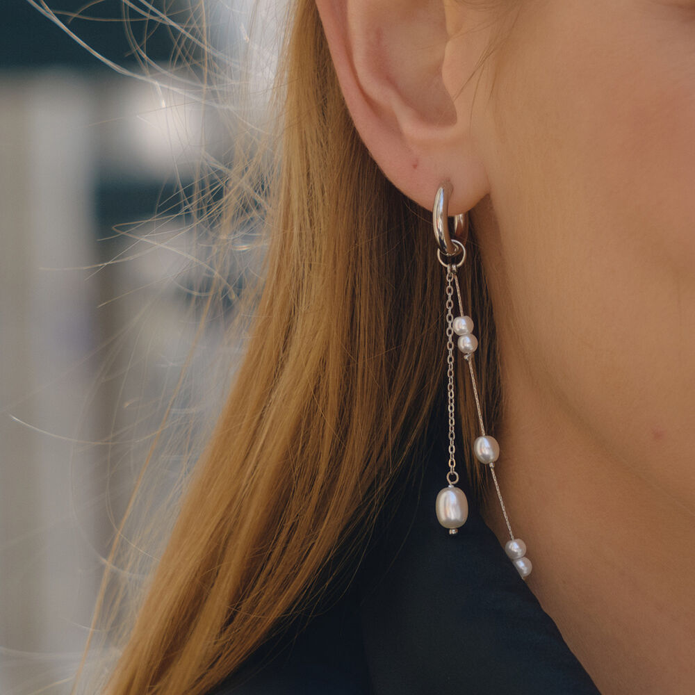Classic Silky Beads Stainless Steel Waterproof&Anti-tarnish Women's Beads Earrings Picture5