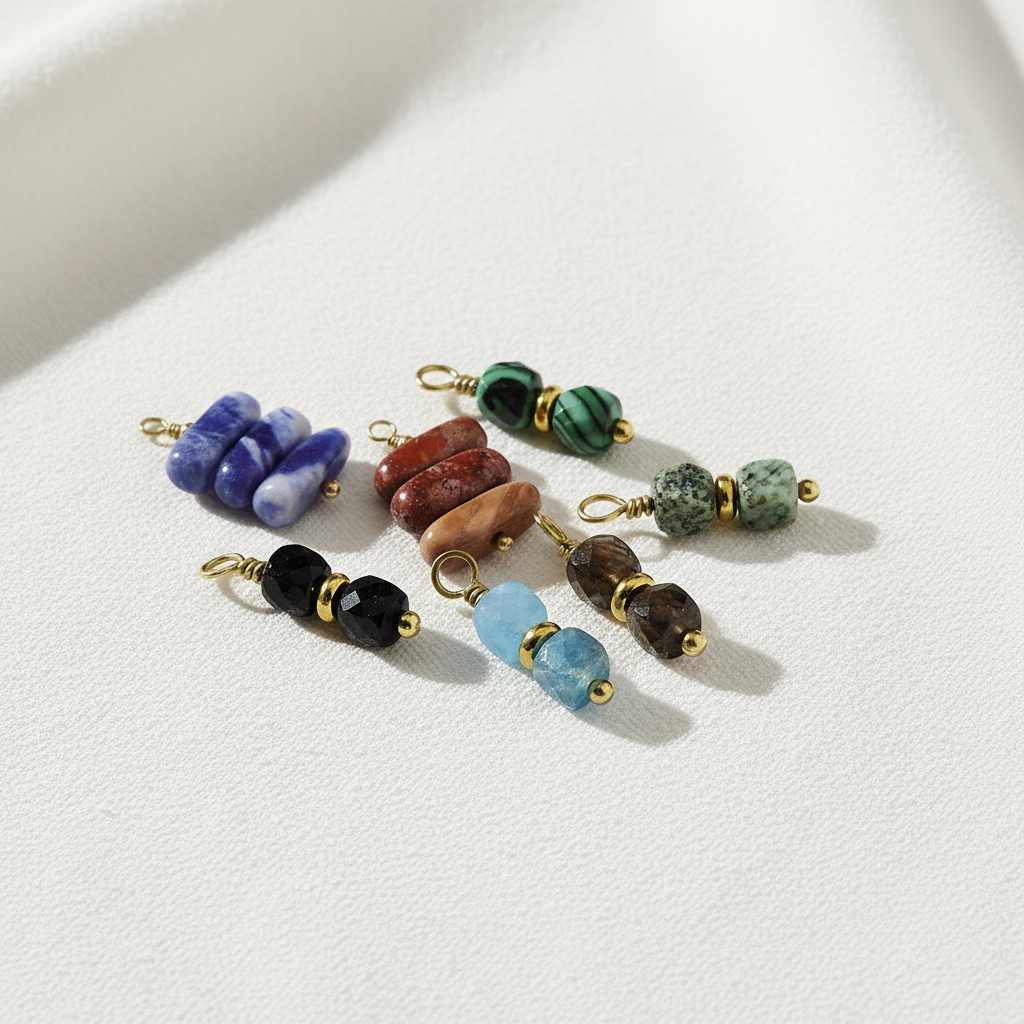 1 Piece Retro Beads Natural Stones Women's Pendants h5 Picture3